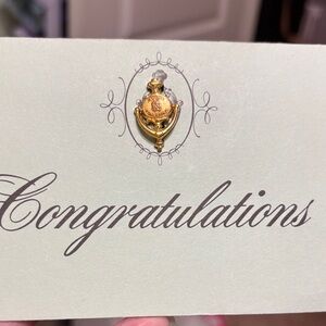 Avon Cream and Gold Congratulations Card